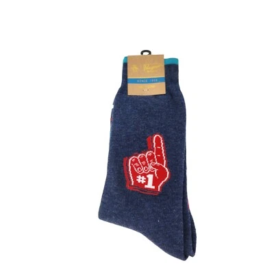 Calcetines Penguin by Munsingwear algodón peinado "You're #1" azul con rayas Foto 1 de 4