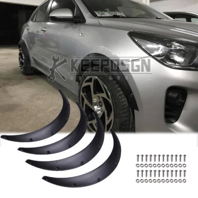 For Kia Rio Car Fender Flares Body Kit Parts Extra Arches Wheel Cover Matte KDM Foto 1 de 4