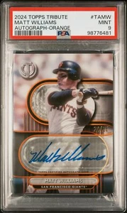 2024 Topps Tribute Autos #TAMW Matt Williams Orange #/25 PSA 9 - Picture 1 of 2
