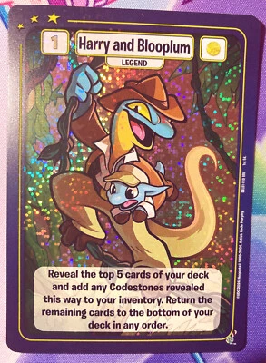 Neopets Battledome TCG Foil Harry and Bloopum OBL Season One Promo OBL01-010 - Image 1 of 2