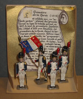 CBG MIGNOT plomb 1/32     4 GRENADIERS SOUS BLISTER  FABRICATION  1960 N° 01 - Photo 1/3