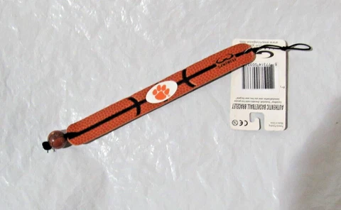 NCAA Clemson Tigers Basketball Brown w/Black Stripes Bracelet by GameWear Cover