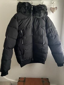 Supply and Demand Black Omega Fur Hooded Winter Jacket XL Size New - Picture 1 of 14