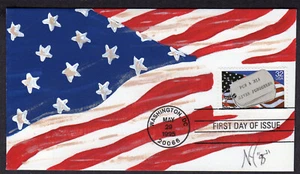 1995 POW/MIA Memorial Day (Scott 2966) - Homespun Hand Painted FDC TA573 - Picture 1 of 1