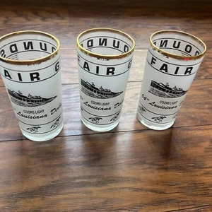 1989 Louisiana Derby Fairgrounds 64th Glass Lot Of 3 - Bild 1 von 5