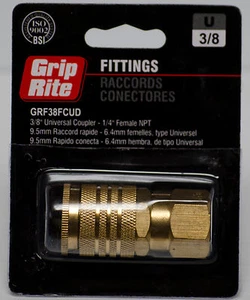GripRite 3/8" Universal Coupler - 1/4" Female NPT (GRF38FCUD) - Picture 1 of 2
