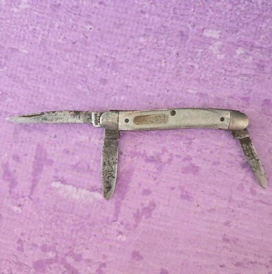 Vintage Ulster Old Timer Pocket Knife 580T USA 3 Stainless Blades Folding Old - Image 1 of 4