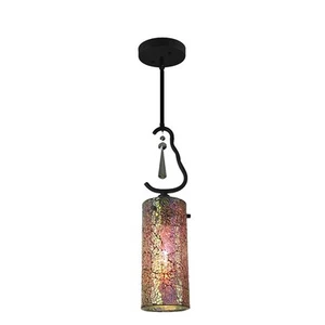 Woodbridge Lighting Haley 1-Light Mini-Pendant, Mosaic Glass - 14223BLK-M10IRI - Picture 1 of 1
