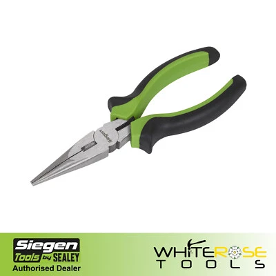 Siegen Long Nose Pliers Comfort Grip 150mm Sealey Corrosion Resistant Hand Tools - Image 1 of 4