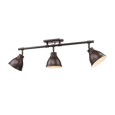 Golden Lighting 3602-3SF RBZ-RBZ Duncan 3-Light Semi-Flush Track-Light in Bronze - Image 1 of 2