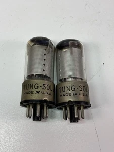 Lot of 2 Matched Pair 6SK7 Tung-Sol Vacuum Tubes Guaranteed - Picture 1 of 6