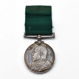 Volunteer Force Long Service Medal Edward VII Sjt. D. Annan 6th VB RI Hdrs - Picture 1 of 5