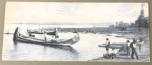 # K2576 BOOK MARKER STYLE POSTCARD, GONDOLA BOAT - Picture 1 of 2