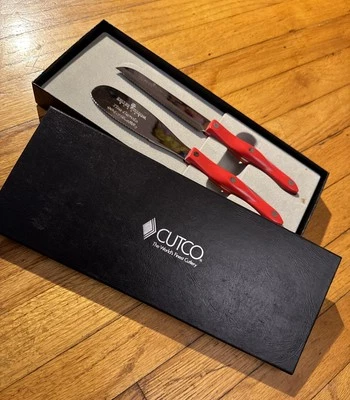 CUTCO Santoku-Spatula Spreader 1768 And Trimmer Knife 3721 NEW In Box ENGRAVED - Image 1 of 4