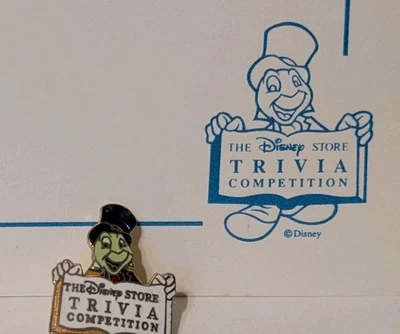 1990s Jiminy Cricket Trivia Competición Miembro del Elenco Premio Hechizo Error Disney PIn Foto 1 de 4