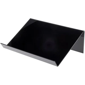 Plymor Black Acrylic Elevated Book Display Stand w/ 2" Ledge, 18"W x 12"D x 6"H - Picture 1 of 1