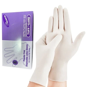 Guantes de examen de látex desechables premium 100 200 400 piezas sin polvo talla S/M/L - Imagen 1 de 5