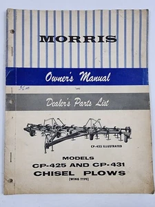 1970 Morris Chisel Plows CP425 & CP431 Owners Manual & Dealers Parts List - Picture 1 of 7