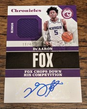 De’Aaron Fox 2017-18 Chronicles RPA Pink /49 Rookie Auto RC