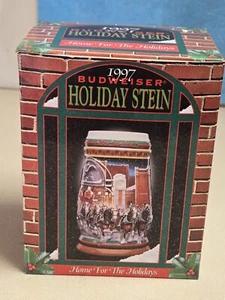 1997 Budweiser Holiday Stein * New in Box with Certificate of Authenticity * - Picture 1 of 9