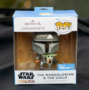 Mandalorian & Baby Yoda Funko Pop Christmas Ornament Star Wars 2021 Hallmark - Bild 1 von 3