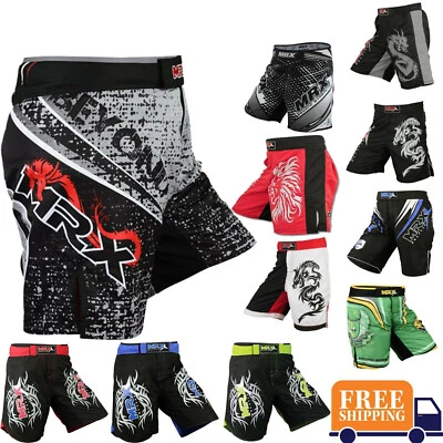 MMA Shorts Grappling UFC Boxing Muay Thai Mens Cage Fight Trunks Slim Fit  - Image 1 of 4