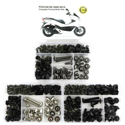 Complete Fairing Bolts Kit Bodywork Screws Bolts Fit For Honda PCX125/150 09-14 - Image 1 of 4