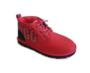 UGG Neumel Graphic Outline Mens Sz 7 Ankle Chukka Suede Boots Samba Red 1130715 - Picture 1 of 8