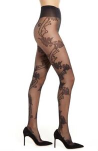 Oroblu Freesia 20 Den Lace Floral Pattern Pantyhose MADE IN ITALY