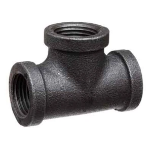 1/8" FNPT Pipe Tee Fitting Black-Coated Malleable Iron Class 150 - Picture 1 of 2