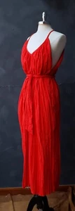 Maxi Vestido Mara Hoffman Rojo Algodón Orgánico Sin Mangas L Nuevo sin Etiquetas - Imagen 1 de 15