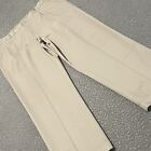 Pantalon de golf Nike homme 40x32 M beige ajusté pantalon menotté plissé sec