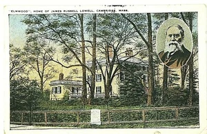 Postcard: 1930's Elmwood James Russell Lowell Cambridge, MA - Bild 1 von 2