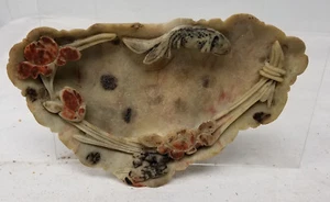 Antique Chinese Carved Soapstone Brushwasher Lotus Koi Pond Style - Picture 1 of 7