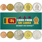 Sri Lankan 5 Coin Set 50 Cents 1 Rupee 2 5 10 Rupees | 2005 - 2013