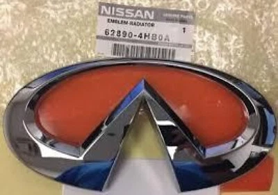 REJILLA DELANTERA NISSAN INFINITI Q50 14-21 EX37 16-17 EMBLEMA CROMADO FABRICANTE ORIGINAL NUEVO Foto 1 de 4