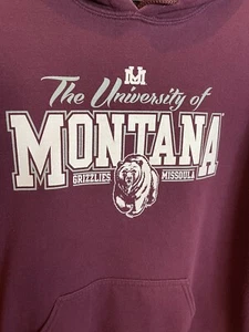 Vintage University of Montana Grizzlies Missoula Sweatshirt Adult Medium Maroon - Picture 1 of 8