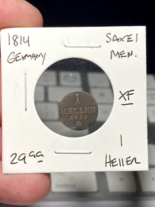 1814 Germany (Saxe) 1 Heller - Picture 1 of 2