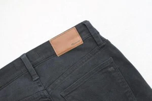 Madewell 9" High Rise Skinny Jeans Stretch Black Denim Womens Sz 26 x 29 - Picture 1 of 7