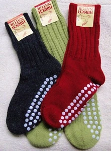 Stopper ABS Antirutschsocken - Gr. 36/37 - 47/48 - Hirsch Natur - 100% Wolle  - Bild 1 von 9