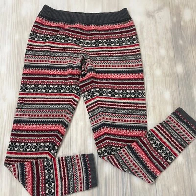 Tommy Hilfiger 女式小号睡衣休闲裤 Fair Isle 针织雪花慢跑 — 第 1/4 张图片