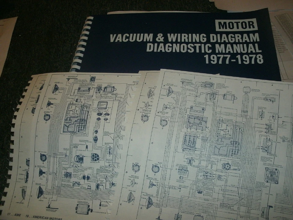 1977 1978 BUICK LESABRE RIVIERA WIRING VACUUM DIAGRAMS SCHEMATICS SHEETS SET - Image 1 of 1