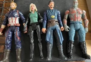 2017 Hasbro MARVEL lot of 4 Figures Black Widow Capt America Dr. Strange Drax - Picture 1 of 11