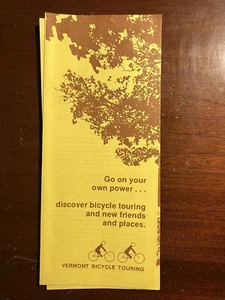 Vermont Bicycle Touring Vintage Brochure VT - Imagen 1 de 2