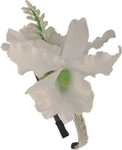 Killer cereza FLOR lirios flores tiki diadema - blanco Rockabilly joyería - Imagen 1 de 2