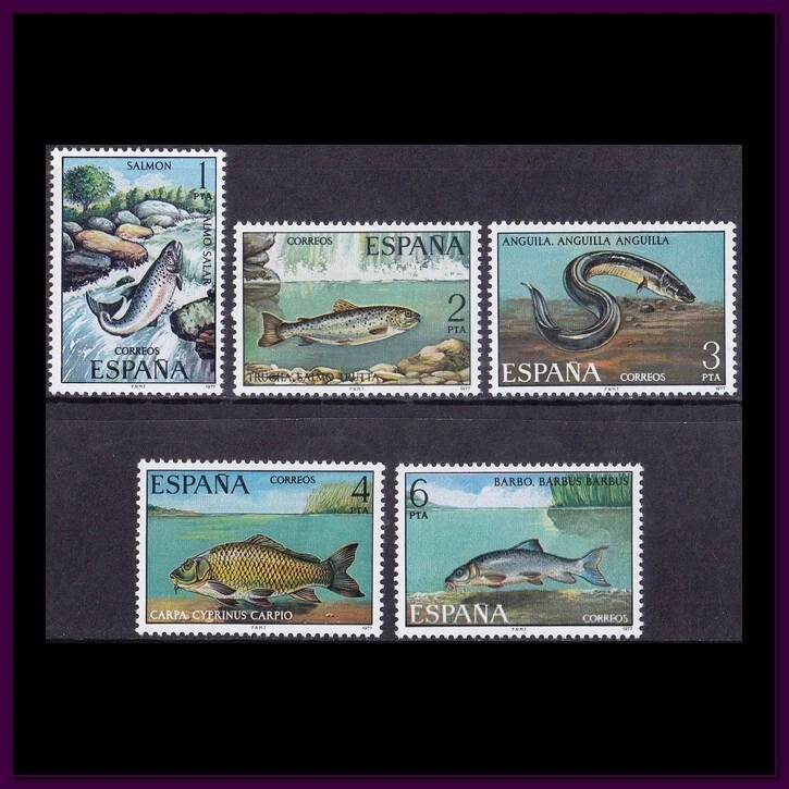 España - 1977 (2403-2407) Como nuevo nunca con bisagras - Pescado Foto 1 de 1