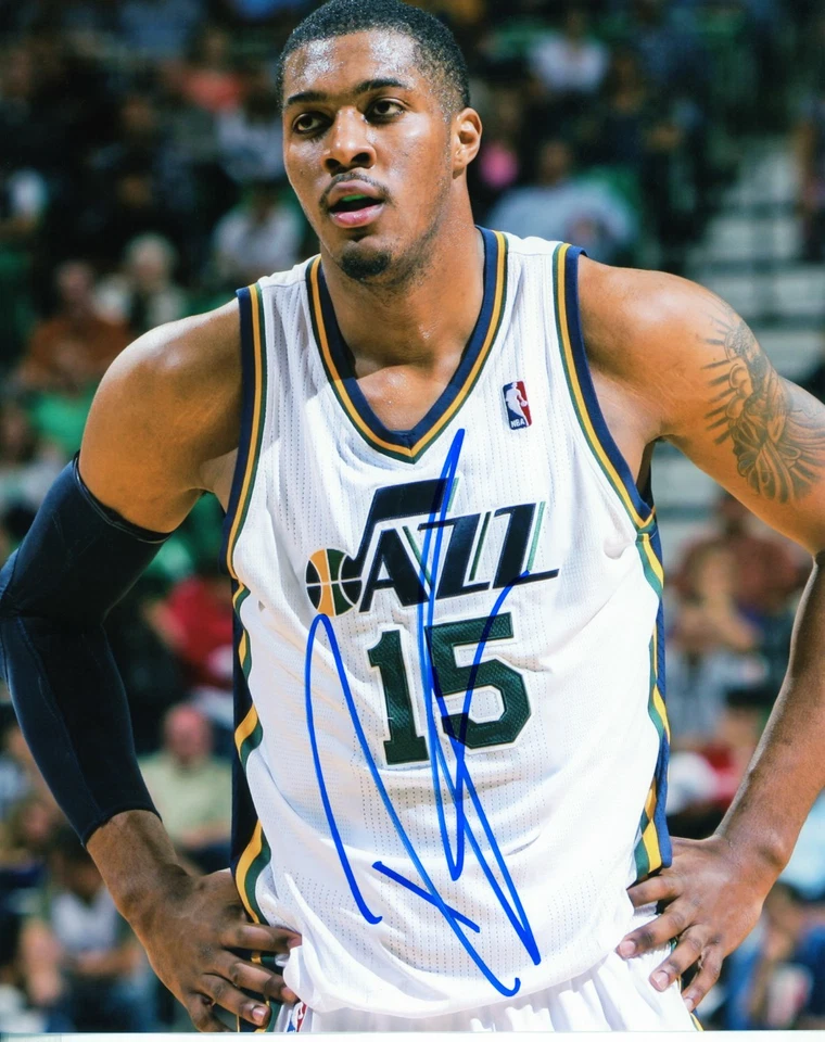 Derrick Favors Autografiado 8x10 Utah Jazz Envío Gratis #S2478 Foto 1 de 1