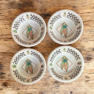 4 Vintage Ceramic Fresh Garden TABLETOPS UNLIMITED 8” Round Bowls Vegetables  - Picture 1 of 15