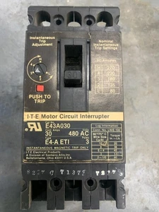 Seimens/ITE E43A030 "Caja Nueva Abierta" 3P 30A 480V Ajuste de Viaje Instantáneo - Imagen 1 de 1