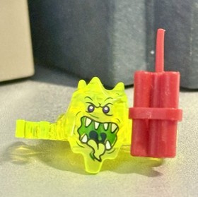 LEGO Minifigure Ninjago Skreemer 19861pb02 Mouth Open Trans Neon (70936) /w TNT